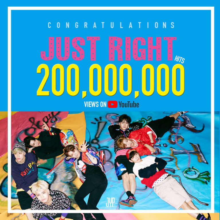 Got7の”Just right”、再生回数が2億回突破