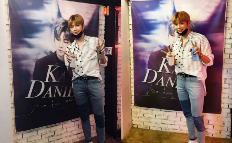 ワナワンのカン・ダニエル、ファン企画のカフェイベントに駆け付ける