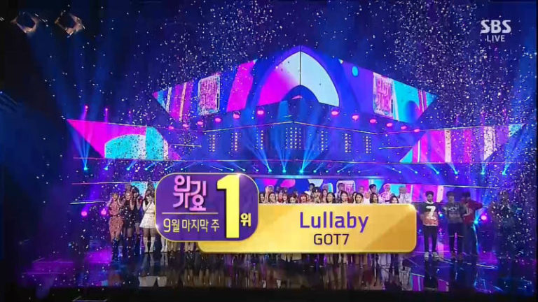 Got7 – “Lullaby(ララバイ)”で4冠達成！9月30日の「人気歌謡」