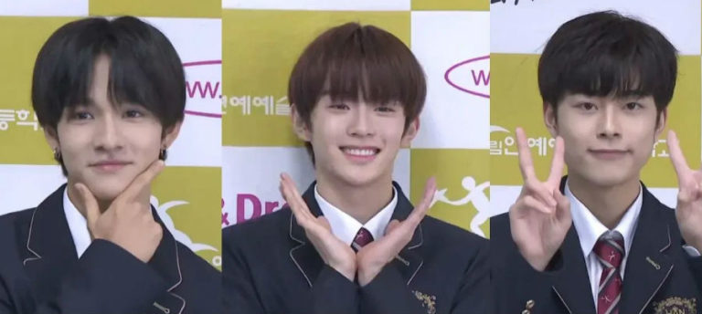 サムエル, カンミン(VeriVery), ユ・ソンホ – ハンリム高の入学式に出席