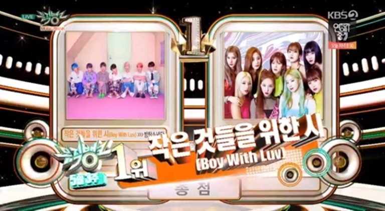 BTS(防弾少年団)、”Boy With Luv”11冠達成！- 5/17「ミュージックバンク」