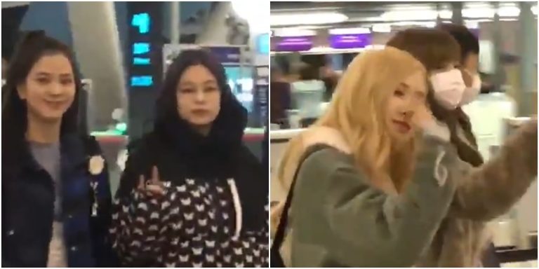 BlackPink、関空に到着 – 京セラドーム公演終え帰国の途