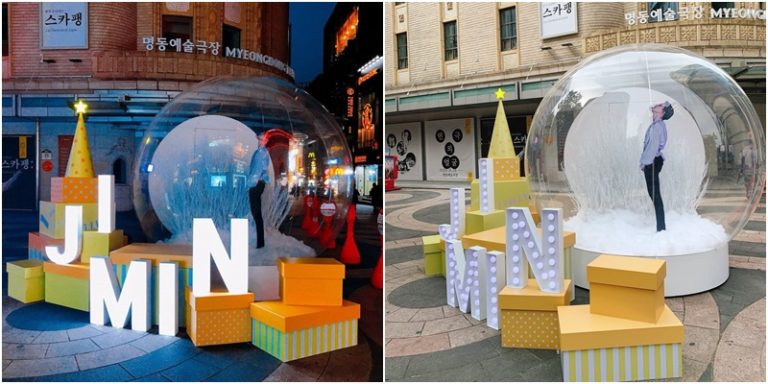 BTSジミンのオブジェ、明洞に登場 – 誕生日をお祝い