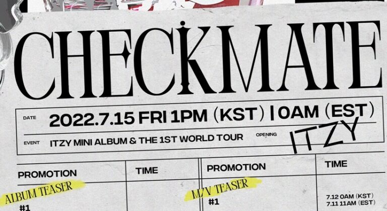 ITZY「Checkmate」で7月カムバへ＋1stワールドツアー開催発表