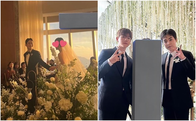 EXOチェン、3年遅れ「結婚式」！ベッキョン, シウミンも出席