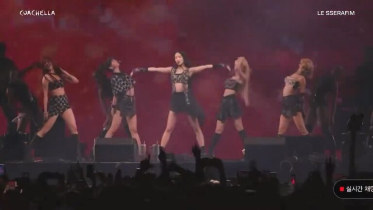 [コーチェラ] Le Sserafimカズハ、音ハズシ映像に反響…..「Fire in the belly」2時間で500万再生