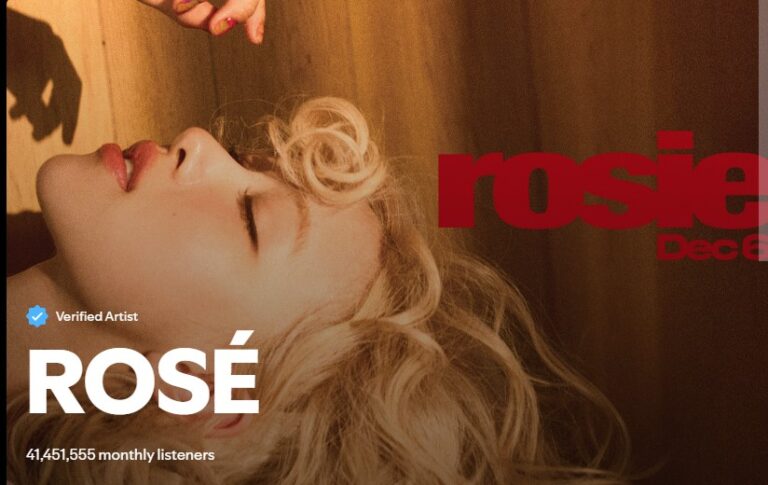 BlackPinkロゼ、ジョングク超え！「Spotifyリスナー数」K-POPソロ歴代1位に