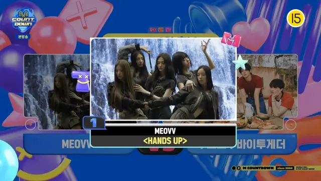 MEOVV、TXT抑えデビュー後初1位！5/8「Mカ」