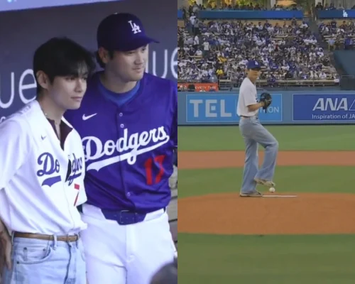 BTSテヒョン、LAドジャース「始球式」に参加！大谷選手と抱擁も