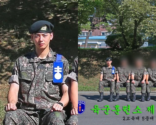 入隊中「チャ・ウヌ」、軍服写真！「中隊長訓練兵」に