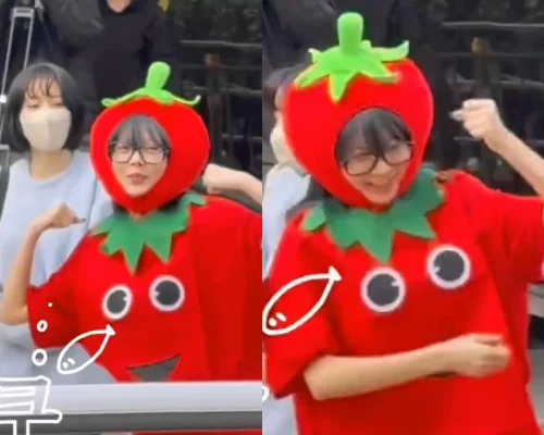 Le Sserafimウンチェ、「トマト」コス披露！ミューバン出勤