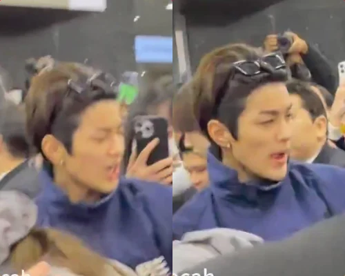 Cortisゴンホ「ムッとした顔」…靴・バッグ取られた? 空港にファン殺到で