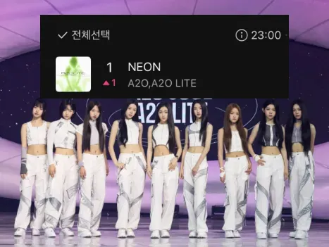 「A2O LITE」デビュー曲、メロン(TOP100)「1位」に！NewJeans, ILLIT, Allday Projectに続く快挙